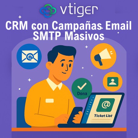 vTiger CRM con Campañas Email SMTP Masivo