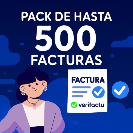 Pack hasta 500 facturas Verifactu