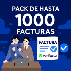 Pack hasta 1000 facturas Verifactu
